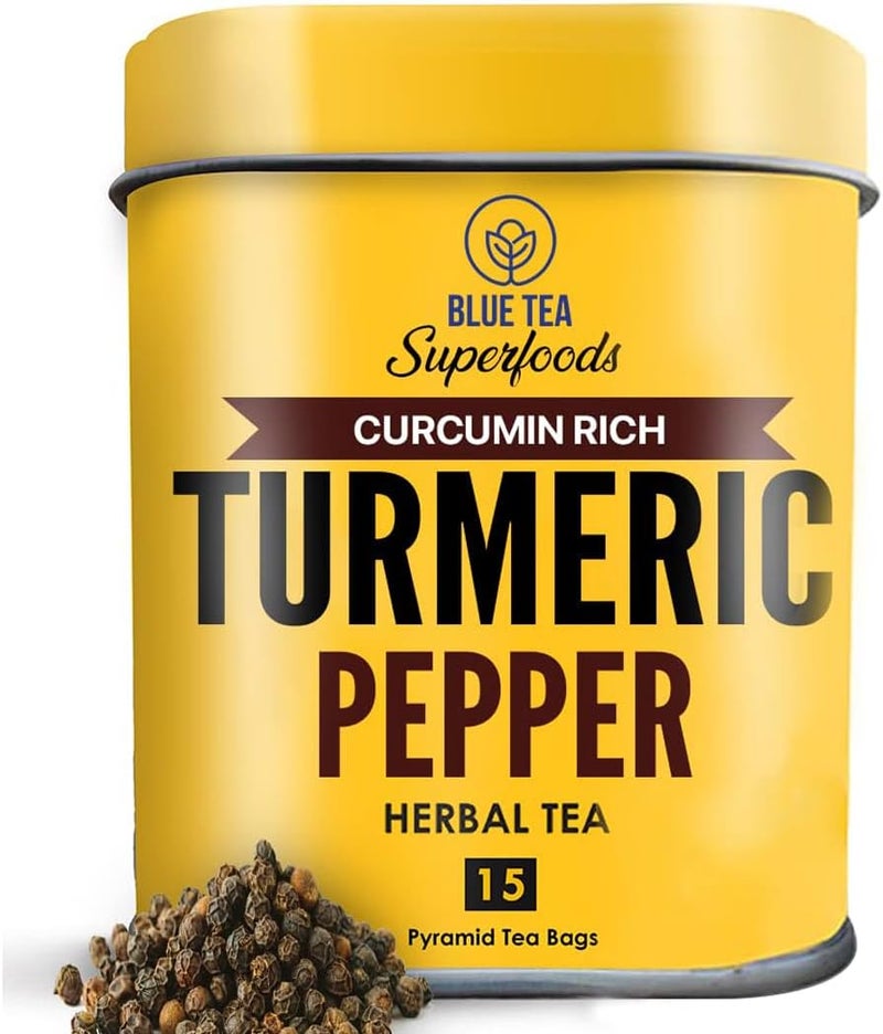 BLUE TEA Curcumin Rich Turmeric Pepper Herbal Tea - Image 1